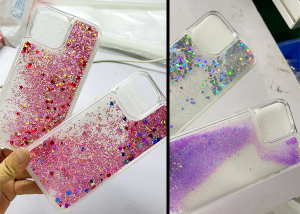 New iphone 13 series liquid glitter liquid case available.