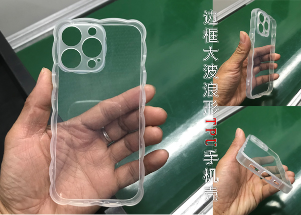 wave style clear tpu case for apples phones